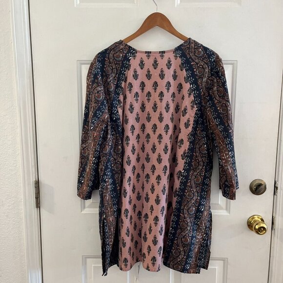 PureJill Plus-Size Linen/Cotton Festival Hippie Folklore V-Neck  Tunic Sz 2x - Picture 6 of 9